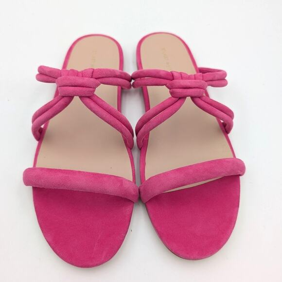 Stuart Weitzman Twist Knot Slip-On Flat Sandal Women's Peonia Size US9B EU39.5 - Picture 3 of 12